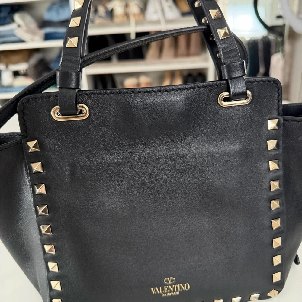 Valentino Garavani Black Studded Mini Tote - Picture 8 of 16
